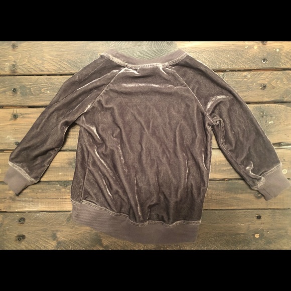 Velour Gray and Pink Sequin Long Sleeve Hearts - Picture 5 of 5